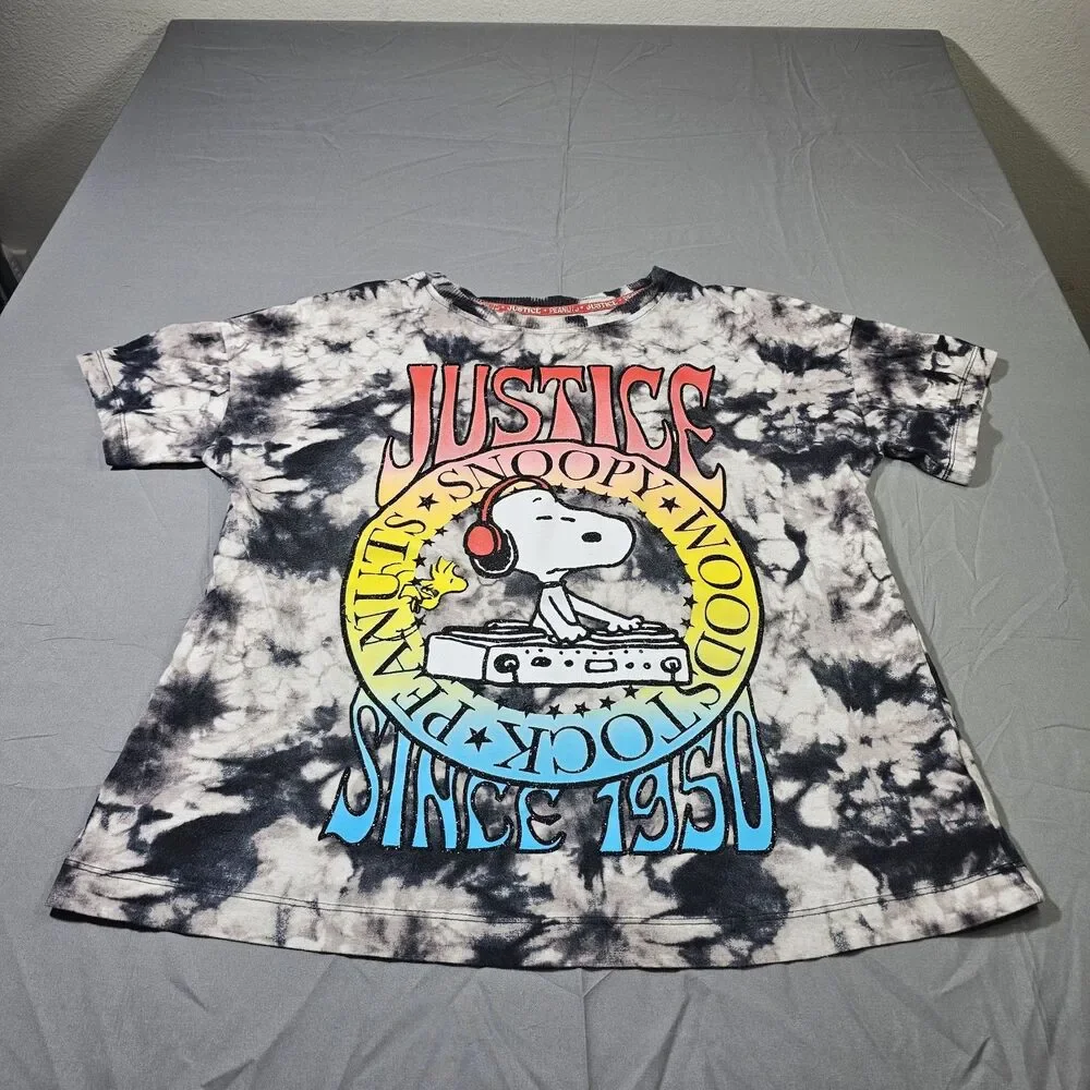 Justice girls Snoopy oversized tee size Youth L